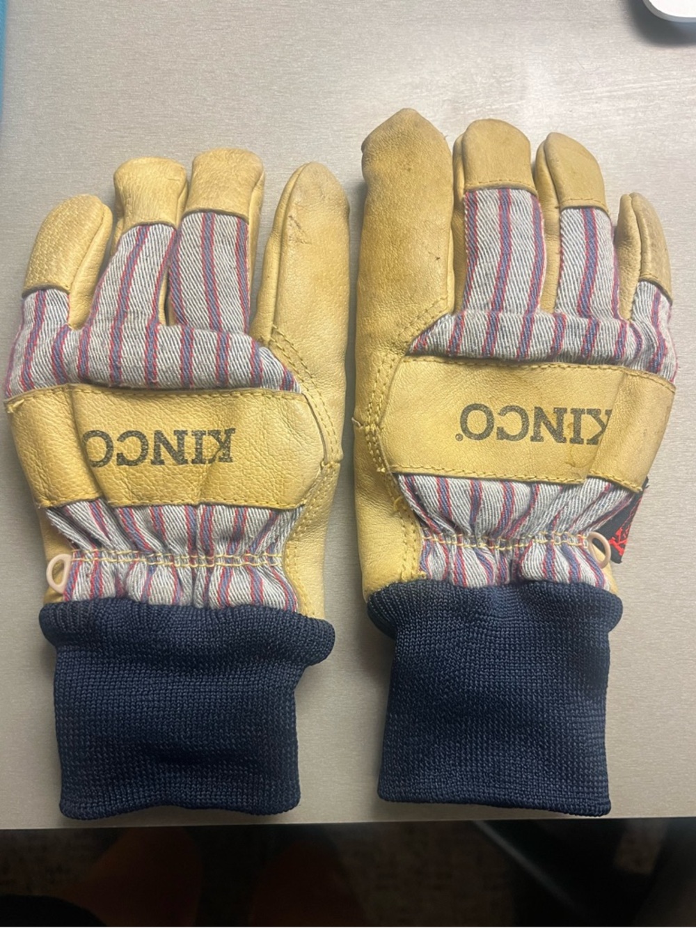 Kinco lined premium grain pigskin palm with knit wrist XS